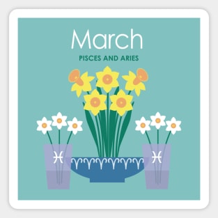 March Birth Flowers Magnet